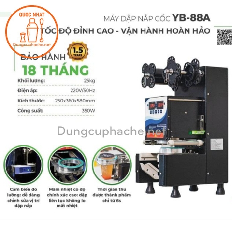 Máy dập màn ly cốc Yubann YB-88A +8%