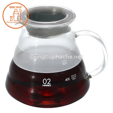 Bình Server đựng cà phê vân thủy tinh 600ml -K