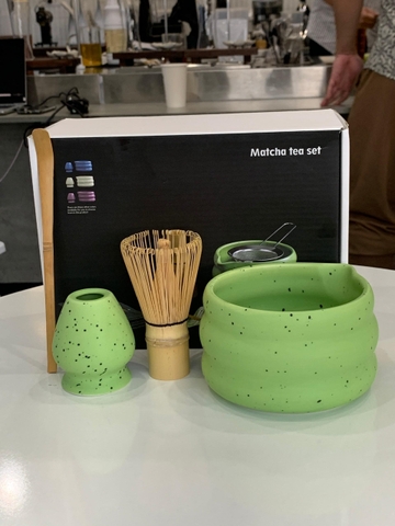 Bộ 4 món Chawan đánh matcha (Xanh Lá) +8%