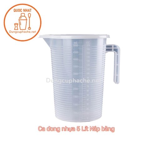 Ca đong nhựa Nắp bằng 5 Lít - T40 -8%