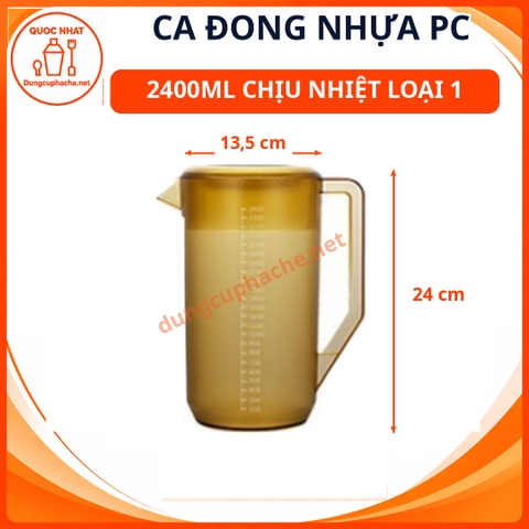 Ca đong nhựa PC 2400ml chịu nhiệt Loại 1  +8%