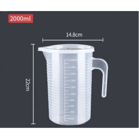 Ca đong nhựa Nắp bằng 2 Lít - T100 -8%