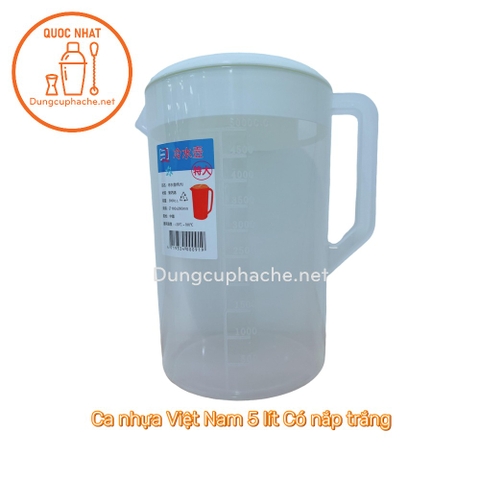 Ca nhựa 5 lít NẮP TRẮNG - T24 +8%