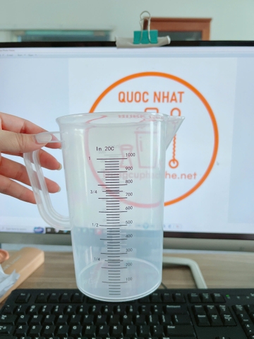 Ca đong nhựa PP Vạch đen 1 Lít +8% (MỚI)