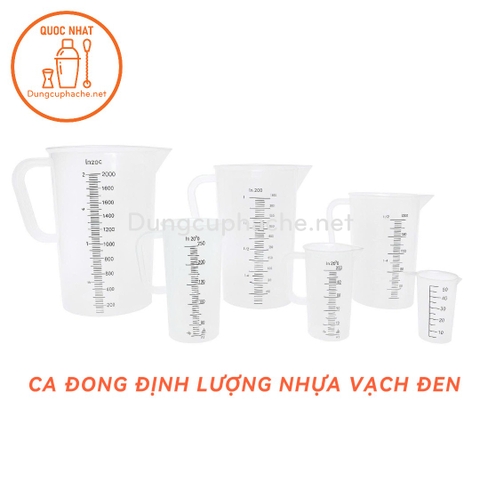 Ca đong nhựa PP Vạch đen 50ml +8% (MỚI)