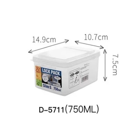 Hộp đựng thực phẩm D-5711 Lock Pack 750ml - T105 +8%