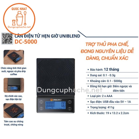 Cân điện tử Uniblend DC-5000 - 5KG +8%