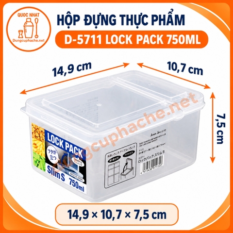 Hộp đựng thực phẩm D-5711 Lock Pack 750ml - T105 +8%