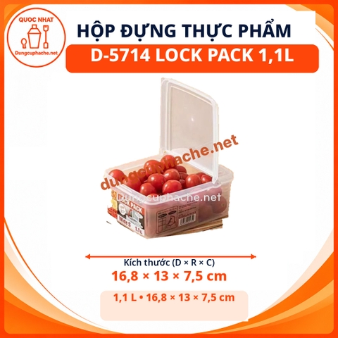 Hộp đựng thực phẩm D-5714 Lock Pack 1,1L -T84 +8%