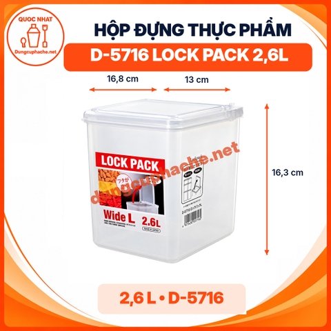 Hộp đựng thực phẩm D-5716 Lock Pack 2,6L -T48 +8%
