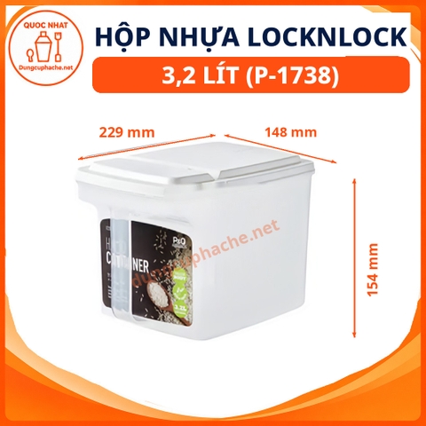 Hộp nhựa Locknlock 3,2 Lít (P-1738) - T8 +8%