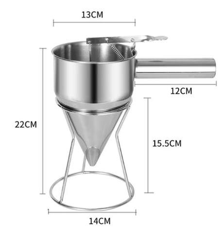 Phễu rót bột làm bánh 10mm +8%