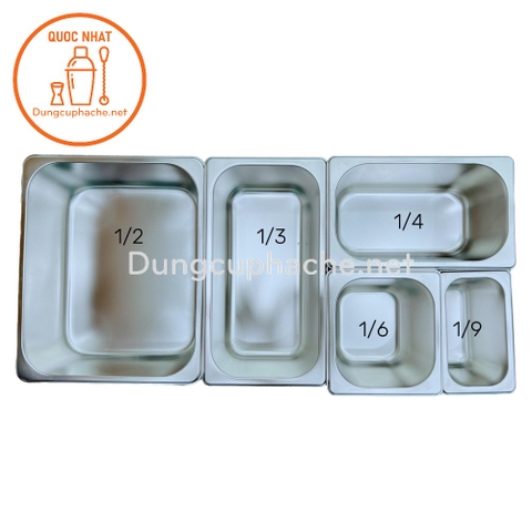 Khay inox 1/6 cao 10cm -10%