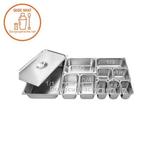 Khay inox 1/6 cao 10cm -10%