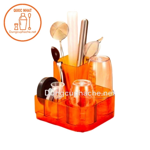 Khay kệ nhựa PC 5 Ngăn (Màu vàng nâu) -K