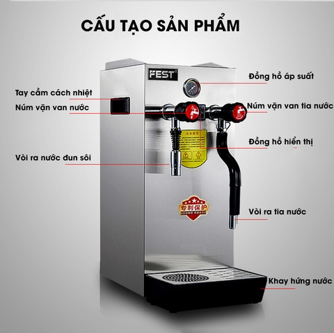Máy sục sữa  áp suất cao Fest RC-800H - ( N )