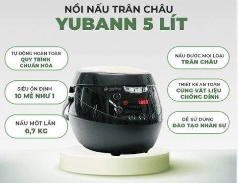 Nồi nấu trân châu tự động Yubann 5 Lít +8%