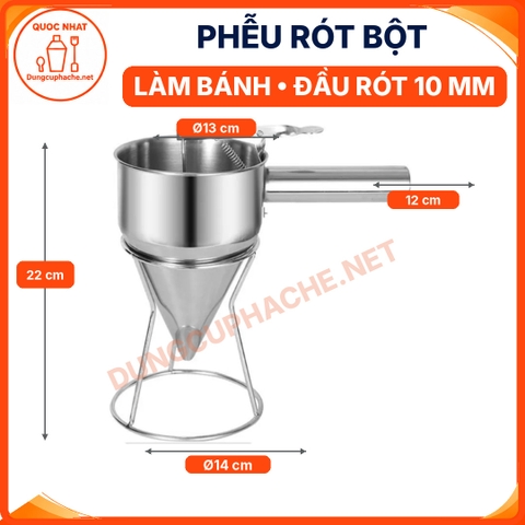 Phễu rót bột làm bánh 10mm +8%