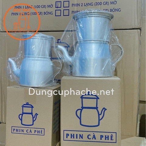 Phin nhôm có ấm loại BÓNG DÀY 200gr -T24 +10%