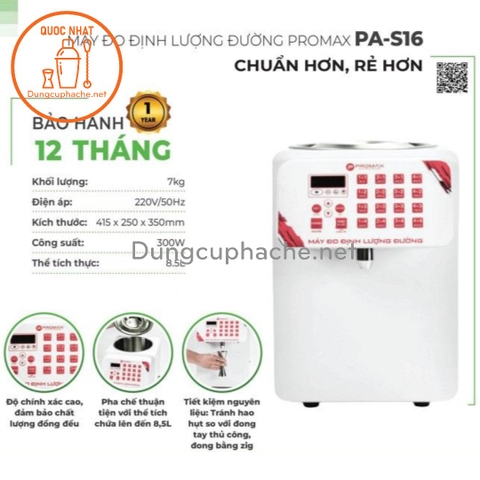 Máy định lượng đường Promax PA-S16 +8%