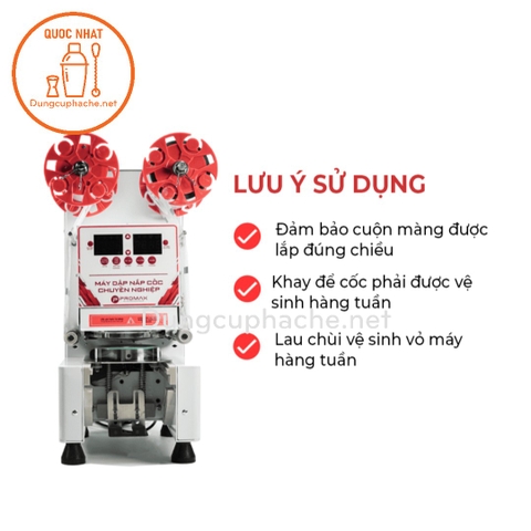 Máy dập màn ly cốc Promax SM95 +8%