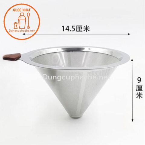 Phễu lọc trà inox đường kính 14,5cm +10% (TRUNG)