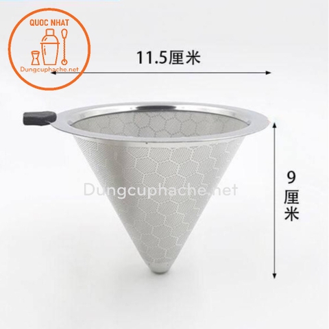 Phễu lọc trà inox đường kính 11,5cm +10% (NHỎ)