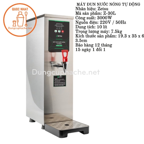 Máy đun nước tự động ZETSU Z-30L +8%