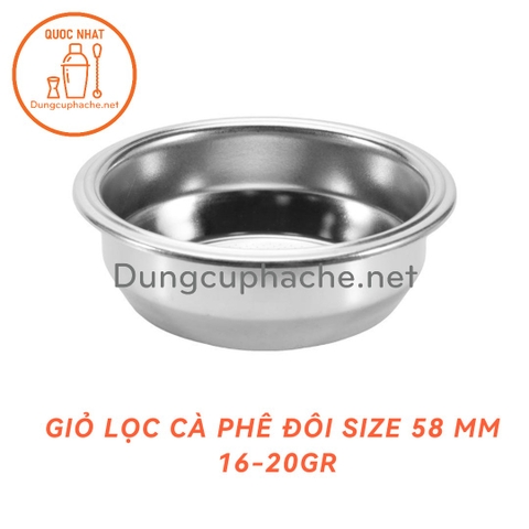 Giỏ lọc cà phê  ĐÔI 58mm (Filter Basket) 16-20gr -K