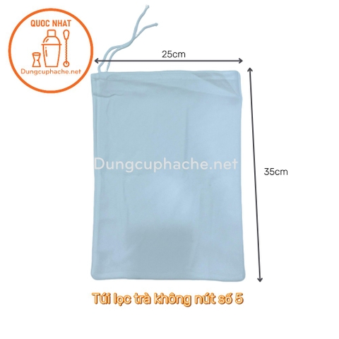 Túi lọc trà không nút SỐ 5 25x35cm - Túi 10c +8%