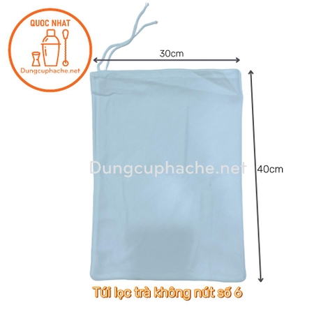 Túi lọc trà không nút SỐ 6 30x40cm - Túi 10c +8%