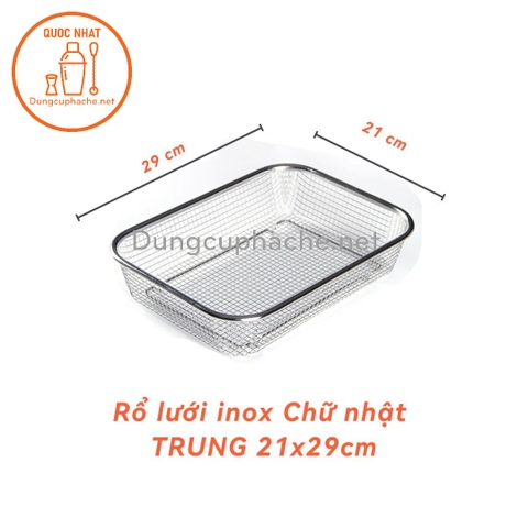 Rổ lưới inox Chữ nhật TRUNG 21x29cm +8%