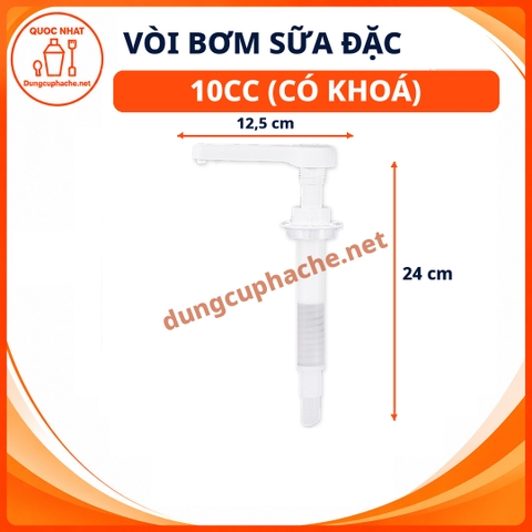 Vòi bơm sữa đặc 10cc (Có khoá) +8%