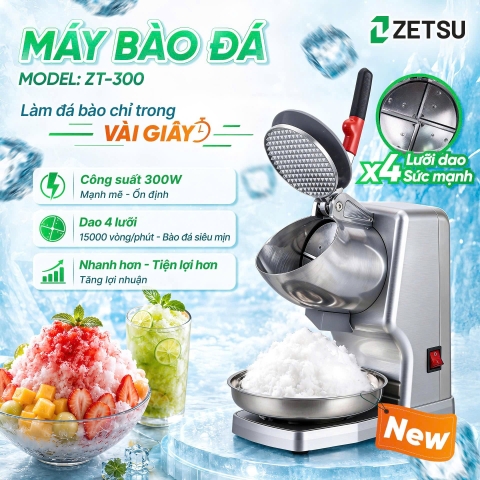 Máy bào đá 4 lưỡi Zetsu ZT300 +8%