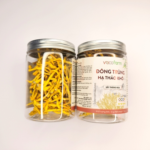 Đông trùng hạ thảo khô Vacofarm - Hũ nhựa 10g