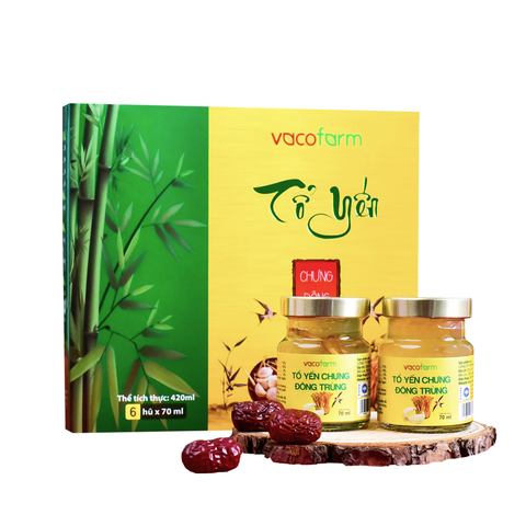 Tổ yến chưng đông trùng Vacofarm (6 lọ x 70ml)