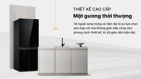 Tủ lạnh Aqua Inverter 410 lít Multi Door AQR-M466XA(GB)