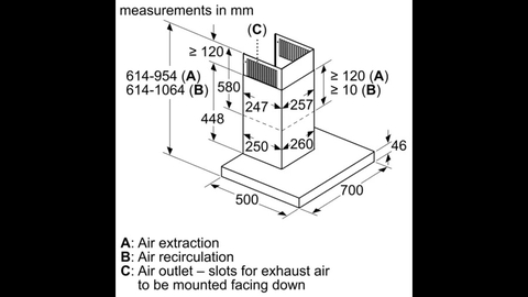 Máy hút mùi chữ T Bosch DWB77CM50 seri 6