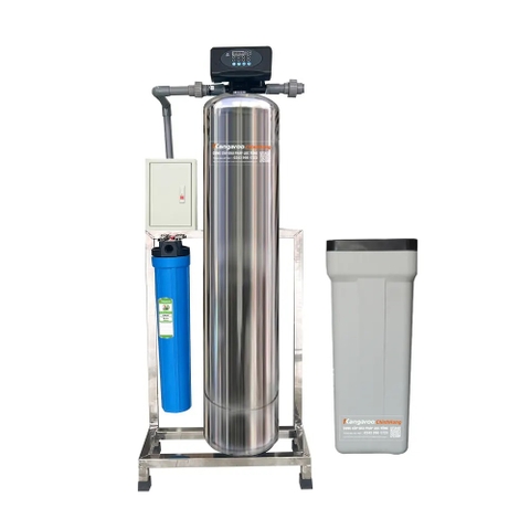 Máy lọc nước tổng đầu nguồn Kangaroo van tự động, xử lý Canxi KG1054TL1C-INOX