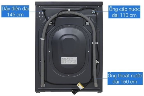 Máy giặt Sharp Inverter lồng ngang 9 kg ES-FM90CB-SB