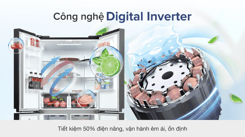 Tủ lạnh Samsung Inverter 511 lít Multi Door RF48A4010B4/SV