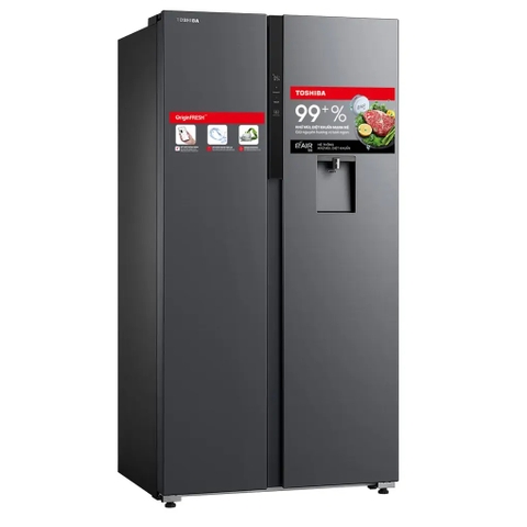 Tủ lạnh Toshiba inverter 596 lít side by side GR-RS775WI-PMV(06)-MG