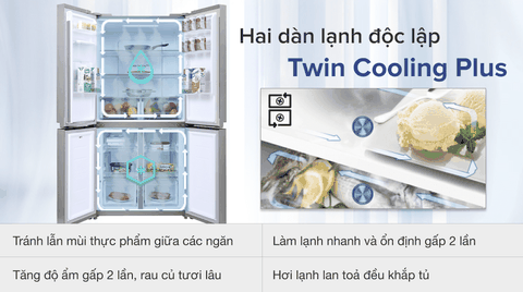 Tủ lạnh Samsung Inverter 511 lít Multi Door RF48A4010M9/SV