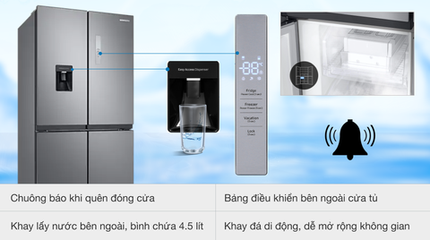 Tủ lạnh Samsung Inverter 511 lít Multi Door RF48A4010M9/SV