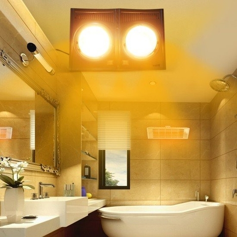 Đèn sưởi nhà tắm Kottmann 2 bóng K2B-HW-G (Tích hợp thổi gió nóng/ mát)