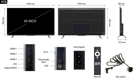 Google Tivi Coocaa 4K 65 inch 65Y72
