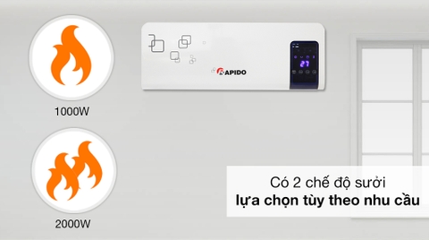 Máy sưởi gốm Ceramic treo tường Rapido RCH2000-D