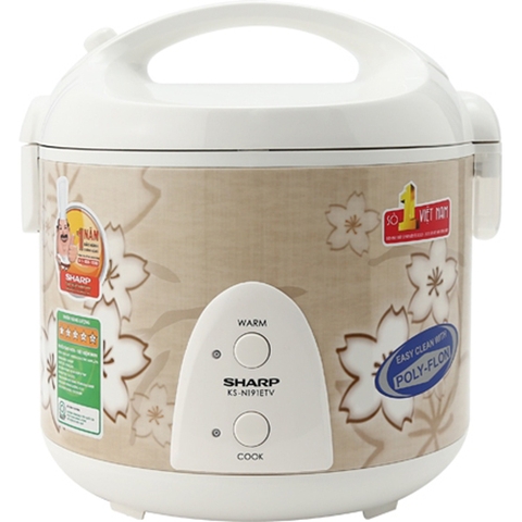 Nồi cơm điện nắp gài Sharp 1.8 lít KS-NR191ETV-SB - Thái Lan