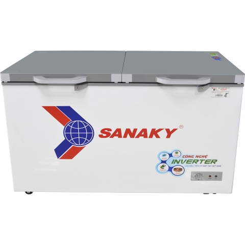 Tủ đông nắp kính cường lực Sanaky Inverter 280 lít dàn đồng VH-2899W4K (1 đông 1 mát)