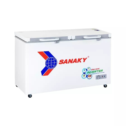 Tủ đông mặt kính cường lực Sanaky 410 lít Inverter dàn đồng VH-5699HY4K
